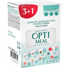 Optimeal Dog Mix Шматочки з лососем, кроликом та яловичиною для собак